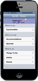 GoBC Travel App - Trip planner