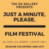 Call for entries to 1 minute film festival at the Ou Gallery in Duncan