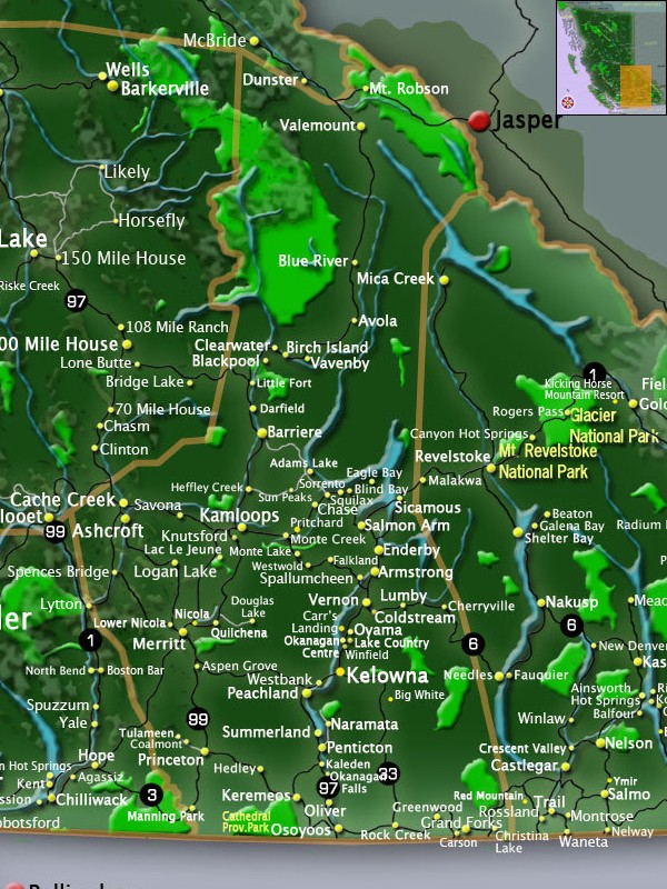 Map Thompson Okanagan